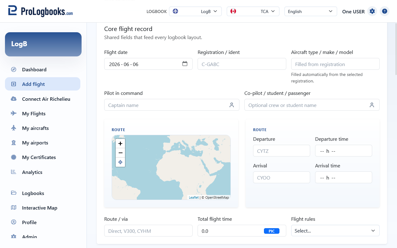 Complete the shared flight details first